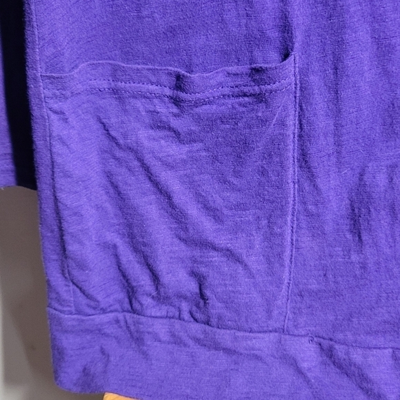 Dorothy Perkins medium uk12 purple button-down pocketed vneck cotton cardigan - Picture 2 of 7